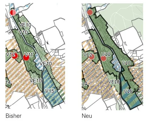 Grafik mit schraffierten Flächen.